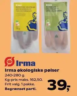 SuperBrugsen Irma økologiske pølser tilbud