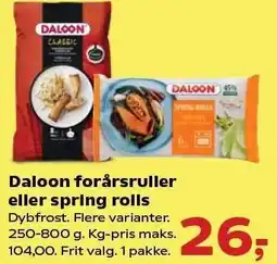 SuperBrugsen Daloon forårsruller eller spring rolls tilbud