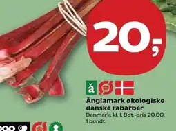 SuperBrugsen Änglamark økologiske danske rabarber tilbud