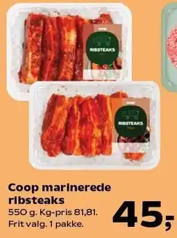 SuperBrugsen Coop marinerede ribsteaks tilbud