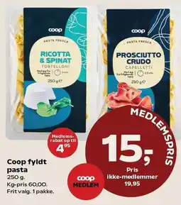SuperBrugsen Coop fyldt pasta tilbud