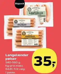 SuperBrugsen Langelænder pølser tilbud