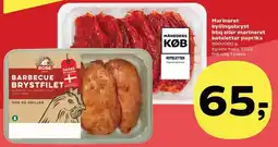 SuperBrugsen Marineret kyllingebryst bbq eller marineret koteletter paprika tilbud