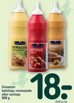 REMA 1000 Graasten ketchup, remoulade eller sennep tilbud