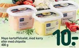 REMA 1000 Mayo kartoffelsalat, med karry eller med chipotle tilbud
