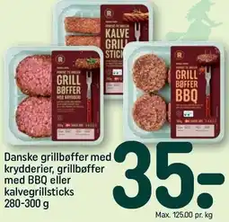 REMA 1000 REMA 1000 Danske grillbøffer med krydderier, grillbøffer med BBQ eller kalvegrillsticks tilbud