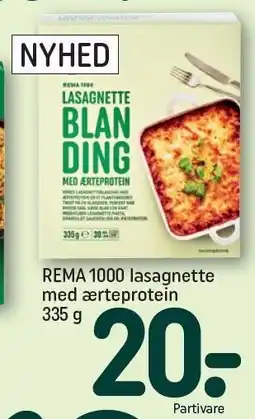 REMA 1000 REMA 1000 lasagnette med ærteprotein tilbud