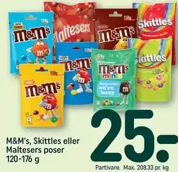 REMA 1000 M&M's, Skittles eller Maltesers tilbud