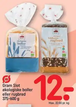 REMA 1000 Gram Slot økologiske boller eller rugbrød tilbud
