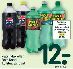 REMA 1000 Pepsi Max eller Faxe Kondi tilbud