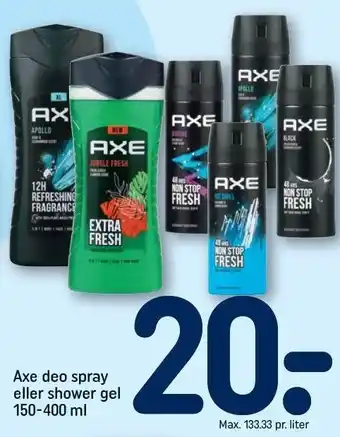 REMA 1000 Axe deo spray eller shower gel tilbud