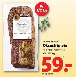 Lidl Nørmark Meat Oksestriploin tilbud