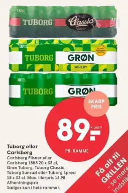 SPAR Tuborg eller Carlsberg tilbud