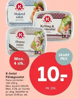 SPAR K-Salat Pålægssalat tilbud