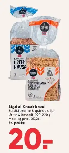 SPAR Sigdal Knækbrød tilbud