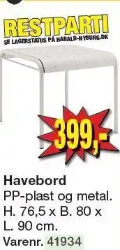 Harald Nyborg Havebord tilbud