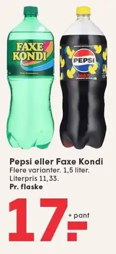 SPAR Pepsi eller Faxe Kondi tilbud