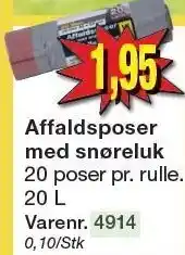 Harald Nyborg Affaldsposer med snøreluk tilbud
