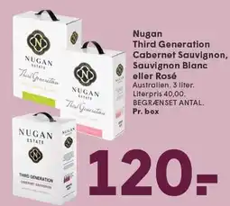 SPAR Nugan Third Generation Cabernet Sauvignon, Sauvignon Blanc eller Rosé tilbud