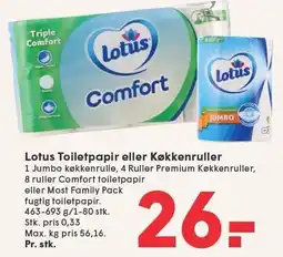 SPAR Lotus Toiletpapir eller Køkkenruller tilbud