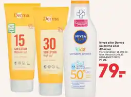 SPAR Nivea eller Derma Solcreme eller Aftersun tilbud