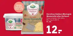 SPAR Karolines Køkken Økologisk Mozzarella eller Hytteost tilbud