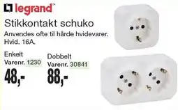 Harald Nyborg Legrand Stikkontakt schuko tilbud