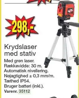 Harald Nyborg Krydslaser med stativ tilbud
