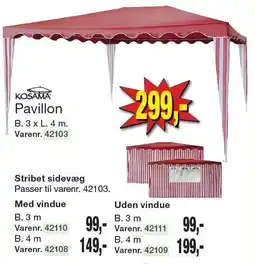 Harald Nyborg KOSAMA Pavillon eller Stribet sidevæg tilbud