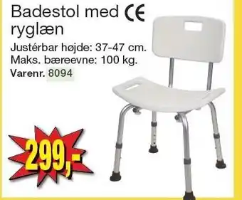Harald Nyborg Badestol med ryglæn tilbud