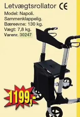 Harald Nyborg Letvægtsrollator tilbud