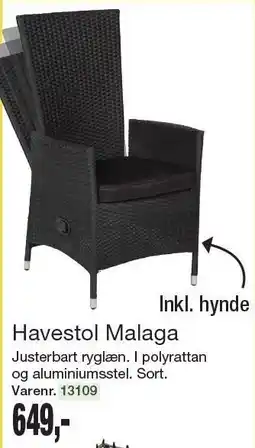 Harald Nyborg Havestol Malaga tilbud
