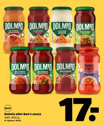 Netto Dolmio eller Ben's sauce tilbud