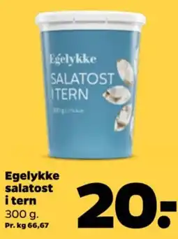 Netto Egelykke salatost i tern tilbud