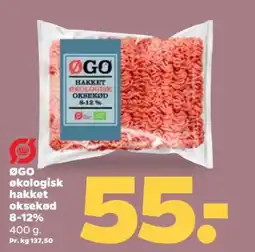 Netto Øgo hakket økologisk oksekød 8-12% tilbud
