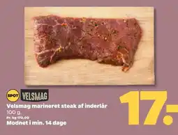 Netto Velsmag marineret steak af inderlår tilbud