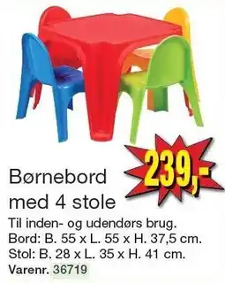 Harald Nyborg Børnebord med 4 stole tilbud