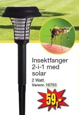 Harald Nyborg Insektfanger 2-i-1 med solar tilbud