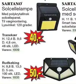 Harald Nyborg SARTANO Solcellelampe tilbud