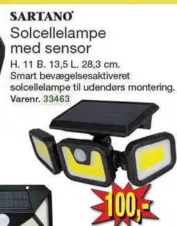 Harald Nyborg SARTANO Solcellelampe med sensor tilbud