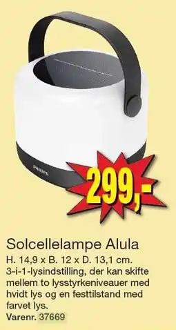 Harald Nyborg Solcellelampe Alula tilbud