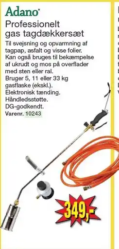 Harald Nyborg Adano Professionelt gas tagdækkersæt tilbud