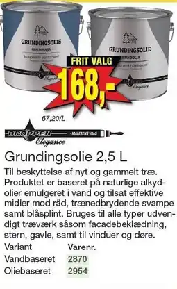 Harald Nyborg Droppen Grundingsolie 2,5 L tilbud