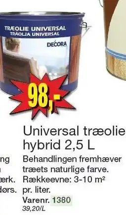Harald Nyborg Universal træolie hybrid 2,5 L tilbud