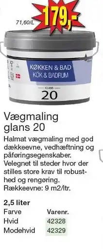 Harald Nyborg Vægmaling glans 20 tilbud