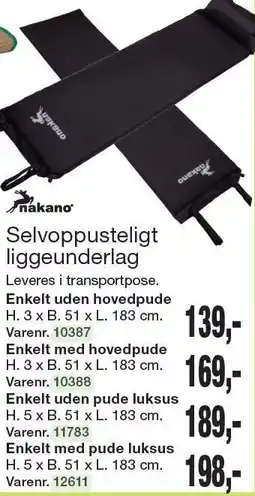 Harald Nyborg Selvoppusteligt liggeunderlag tilbud