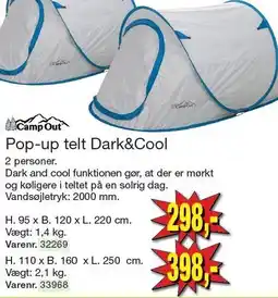 Harald Nyborg CampOut Pop-up telt Dark&Cool tilbud