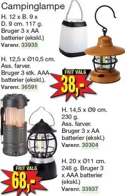 Harald Nyborg Campinglampe tilbud