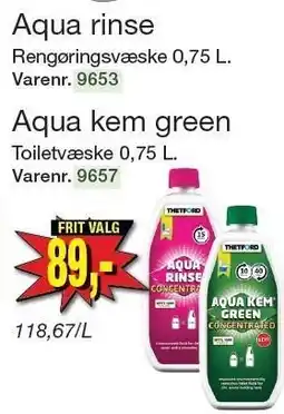 Harald Nyborg Aqua rinse eller Aqua kem green tilbud