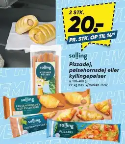 Bilka Salling Pizzadej, pølsehornsdej eller kyllingepølser tilbud